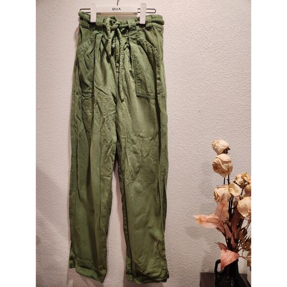 Free People Green Utility Relaxed Fit Pants Women’s XS Waist‎ 29 Inseam 29 - Picture 1 of 3